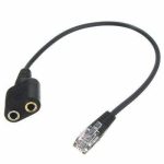 Adaptador Auricular de Teléfono RJ9 A 2 x Jack 3,5