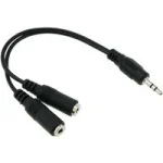 Adaptador audio estereo+mic jack 4Pin 2,5H/3,5M