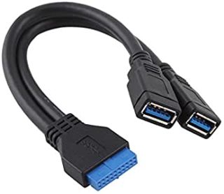 Adaptador USB 3.0 (placa base) a 2 USB 3.0 A-H