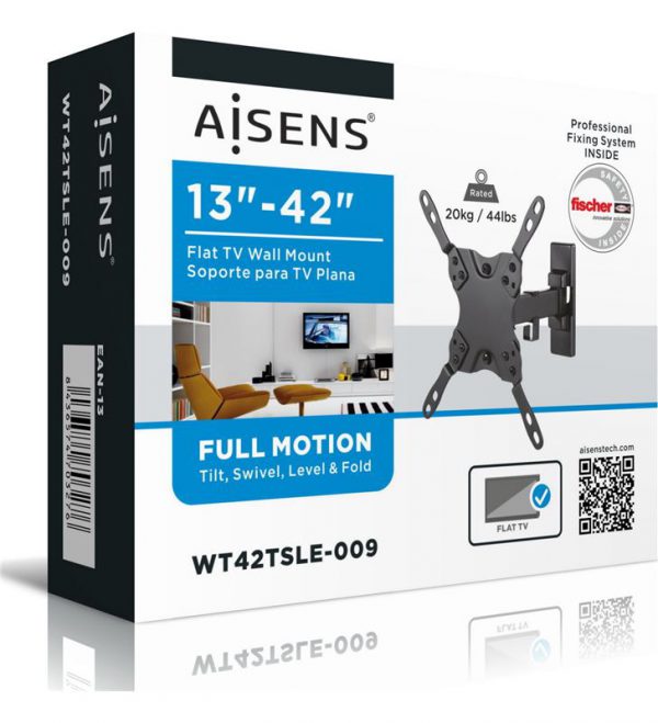 Soporte Pared TV Aisens 13"-42" WT42TSLE-009 20Kg
