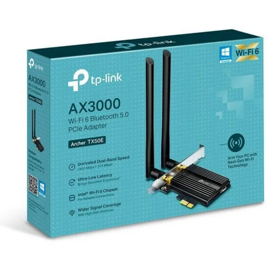 Tarj. Red PCI-Exp TP-Link WiFi+BT Archer TX50E