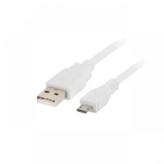 Cable USB 2.0 A Micro B M M 1,8m Blanco