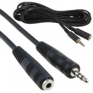 Cable audio prolongador jack 3.5 M H 1,5m